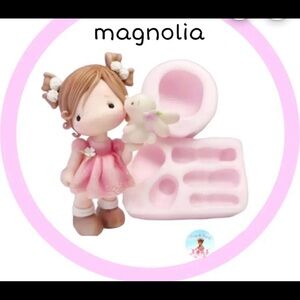 Silicone mold Magnolia Doll, molde de silicona